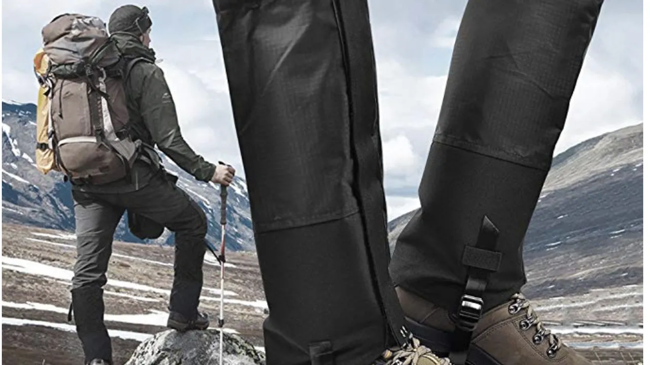 Close up on a plate of mashed potatoes, topped with baked pork chops with cream of mushroom soup, and a side of green beans.